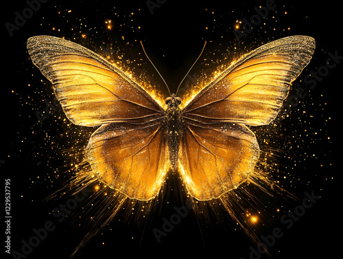 Golden Butterfly Wings Spar...