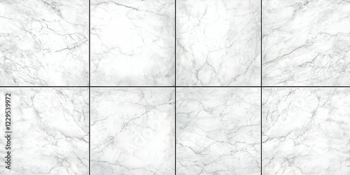 White Marble Tiles Form a S...