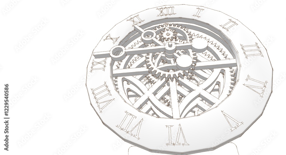 clock graphic symbol 3d illustration clock graphic symbol 3d illustration