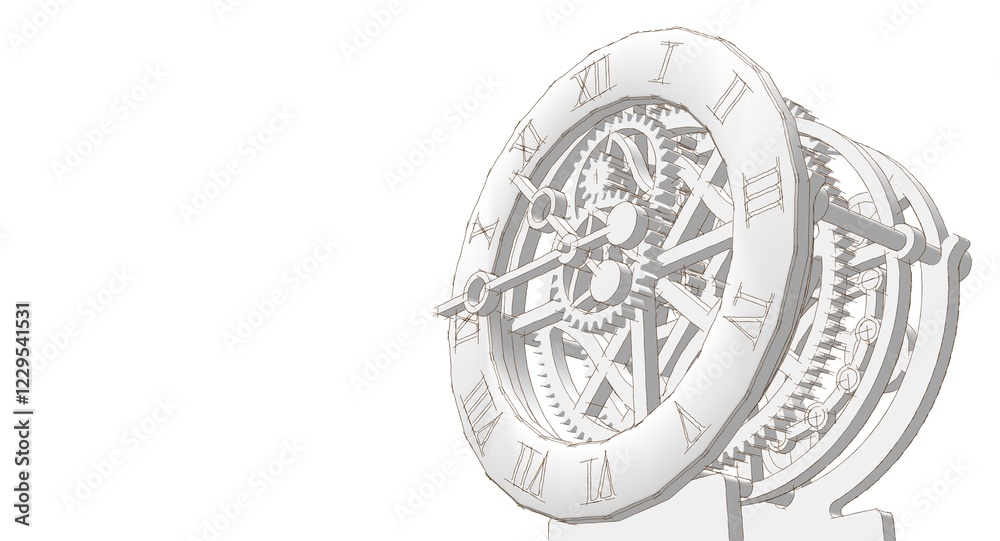 clock graphic symbol 3d illustration clock graphic symbol 3d illustration