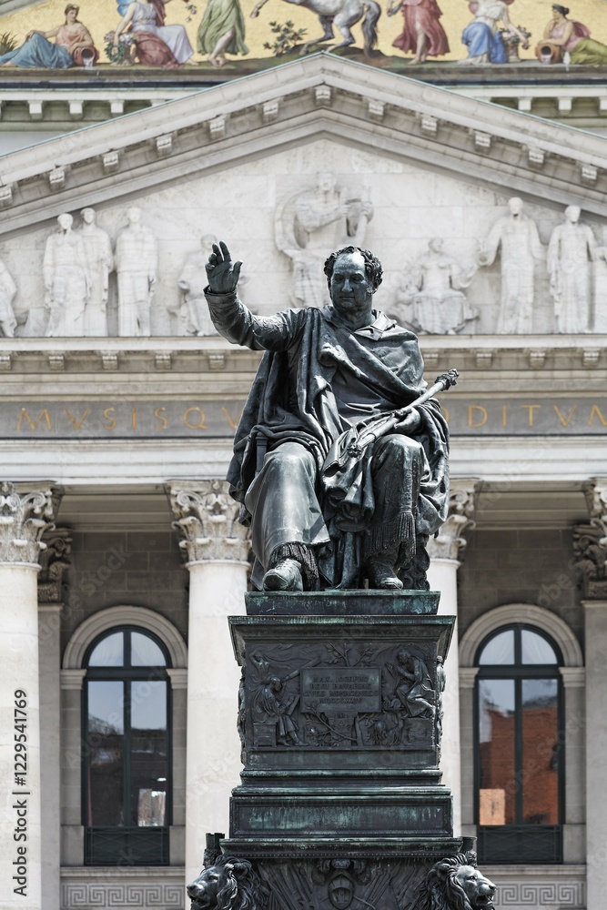 Munich , Max-Joseph-Platz , Max Joseph memorial , Bavaria Germany Munich , Max-Joseph-Platz , Max Joseph memorial , Bavaria Germany