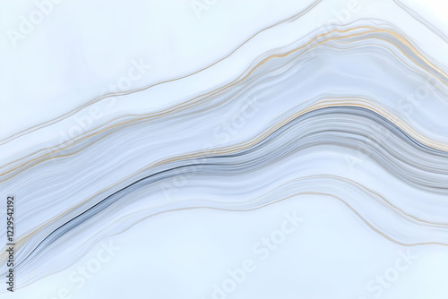 Abstract white and gold mar...