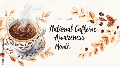 National Caffeine Awareness Month, illustration