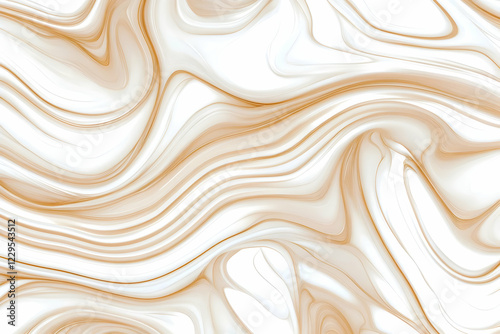 Abstract white and gold mar...