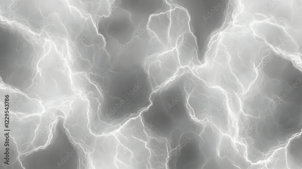 Abstract Lightning Background Creates a Dramatic and Energetic Atmosphere with White and Gray Hues