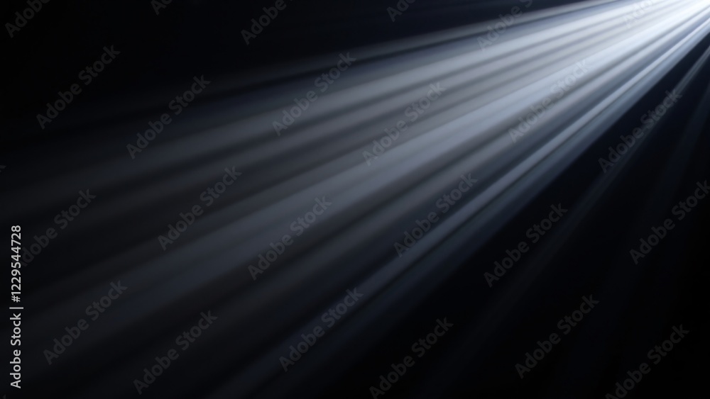Dramatic Light Rays on Black Background - Abstract Light Beam Texture