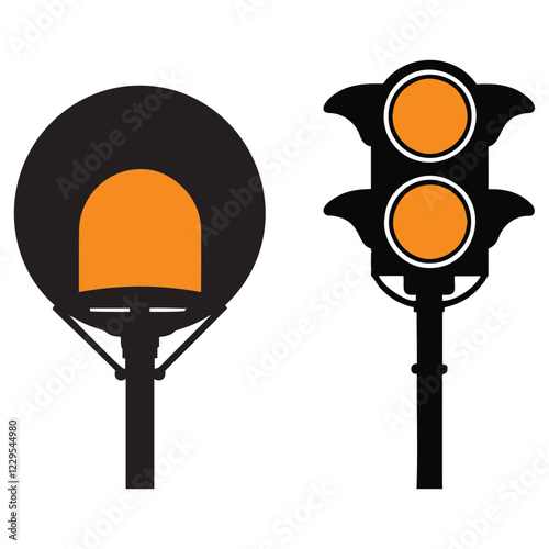 Traffic light icon vector