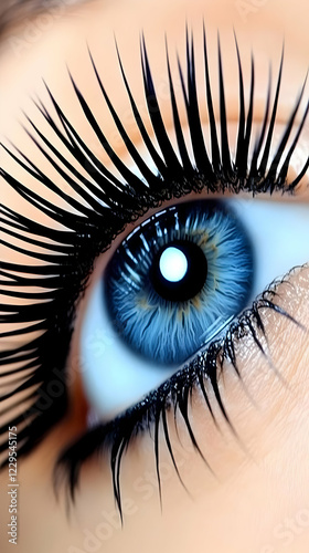 Close-up of an Eye with Lon...
