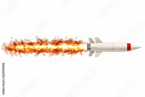 White Missile Launches with...