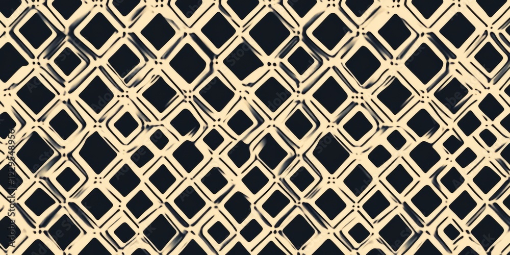 Black and white patterned background with a variety of squares of different sizes