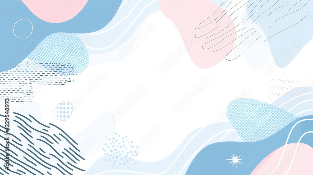 Abstract Pastel Blue and Pink Shapes Background Design Abstract Pastel Blue and Pink Shapes Background Design