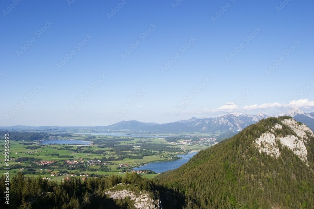 Fototapeta premium Lakes Hopfensee Weissensee and Forggensee in Allgaeu - Germany