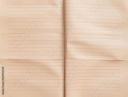 Beige Lined Paper Folds and...