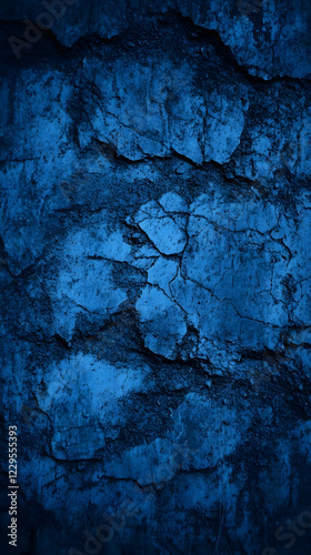 Dark Blue Cracked Stone Tex...