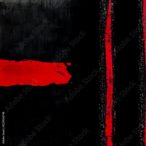 Abstract Painting shows Red...