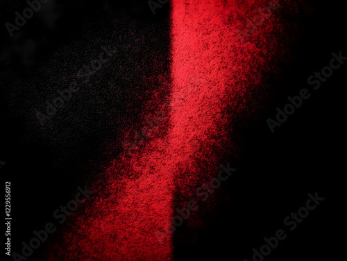 Red Light Paints a Textured...