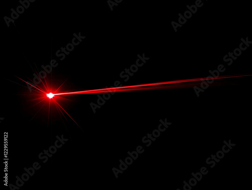 Red Laser Beam Shoots Acros...