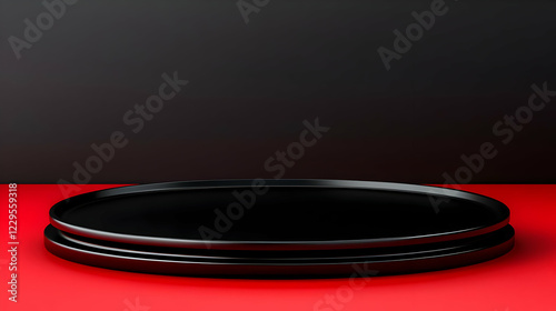 Black Round Podium Presents...