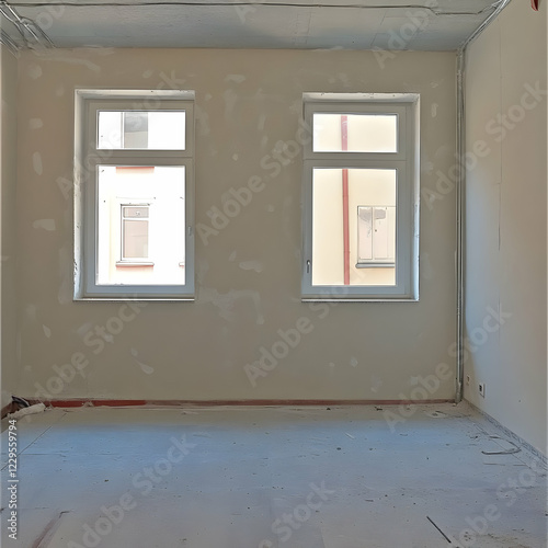 Unfinished Room Shows Wall ...