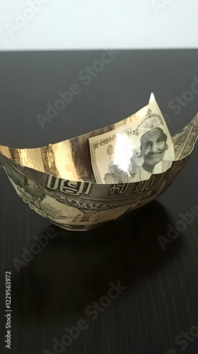 Folded Banknote Resembling ...