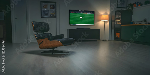Cozy Living Room Shows a So...