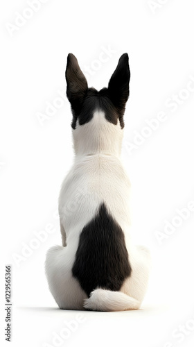 3D Rendered Puppy Sits Pati...
