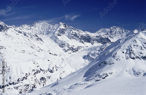 Glacial tongue in the Oetztal Alps, Tyrol, Austria, Europe