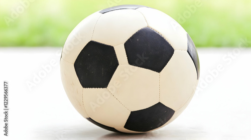 Classic Soccer Ball Rests o...
