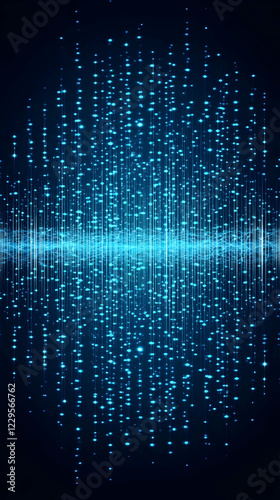 Abstract Blue Lights Shine ...