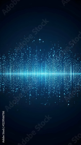 Abstract Blue Soundwave Vis...