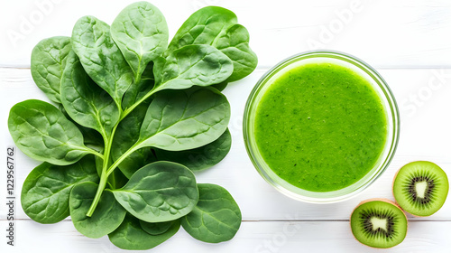Fresh Green Smoothie with S...