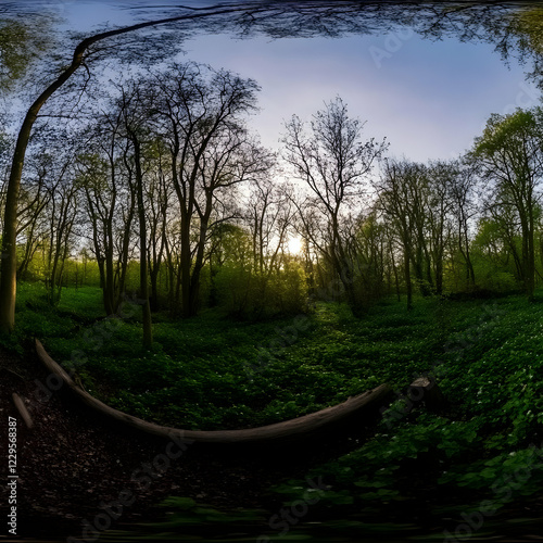 360? Panorama of Lush Green...