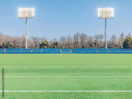 Empty Sports Stadium with I...