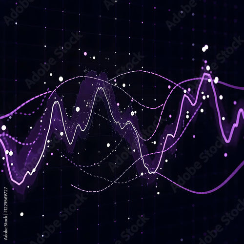 Purple Glowing Lines Chart ...