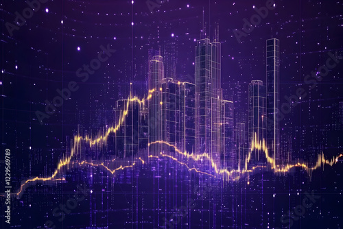Abstract Cityscape with Glo...