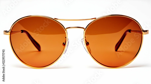 Gold-Rimmed Sunglasses with...
