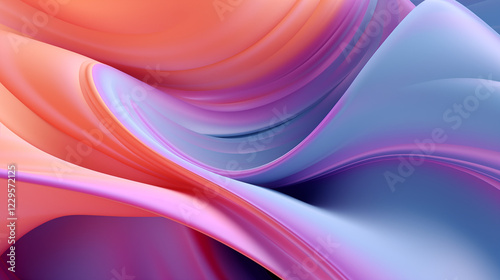 colorful abstract fluid design wavy shapes gradients pink purple blue orange red background