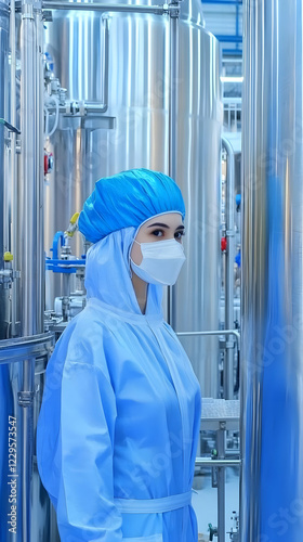 Scientist in Protective Gea...