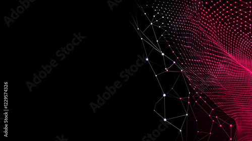 Abstract Pink and White Net...
