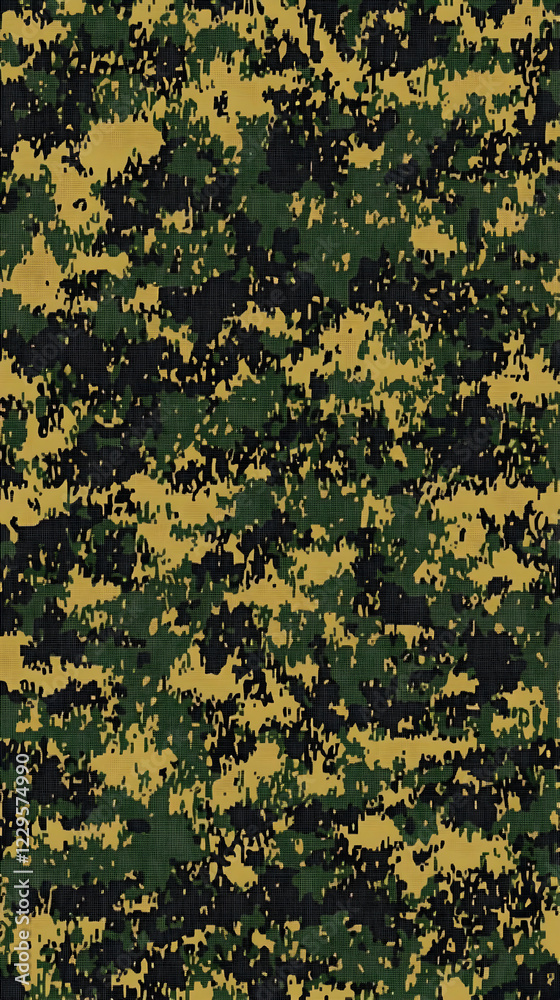 Digital Camouflage Pattern Creates a Seamless, Textured Background for Various Design Applications. Digital Camouflage Pattern Creates a Seamless, Textured Background for Various Design Applications.