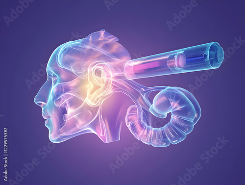 3D Illustration of Transluc...