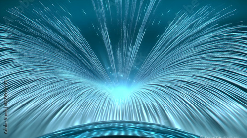 Abstract Light Rays Burst f...