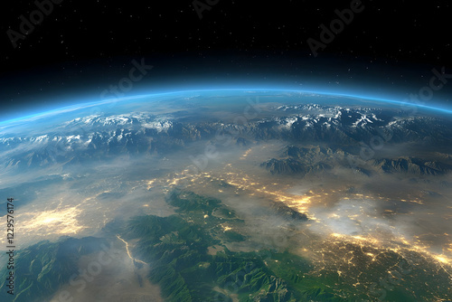 Earth's Curve Shows Snow-Ca...