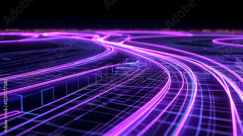 Abstract 3D Cityscape with ...