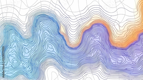 Abstract Topographic Contou...