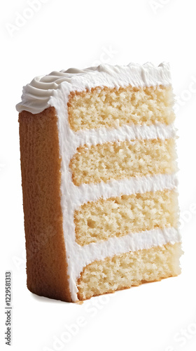 Slice of four-layer white c...