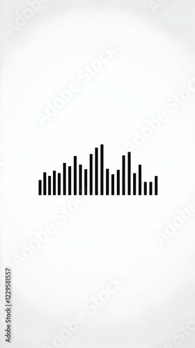 Black Bar Graph Icon Repres...