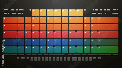 Colorful Grid of Rectangula...