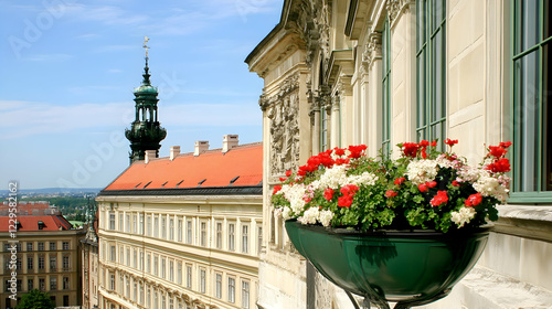 Flowers Adorn Building Over...