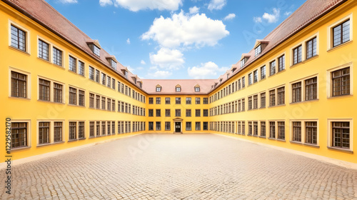 Yellow Building with Many W...